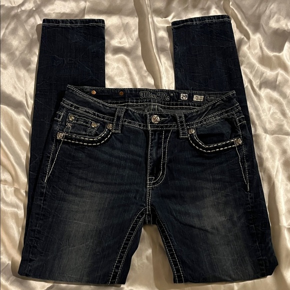 Miss Me Dark Blue Mid-Rise Skinny Jeans - Picture 4 of 6